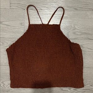 a new day brown Smocked tank